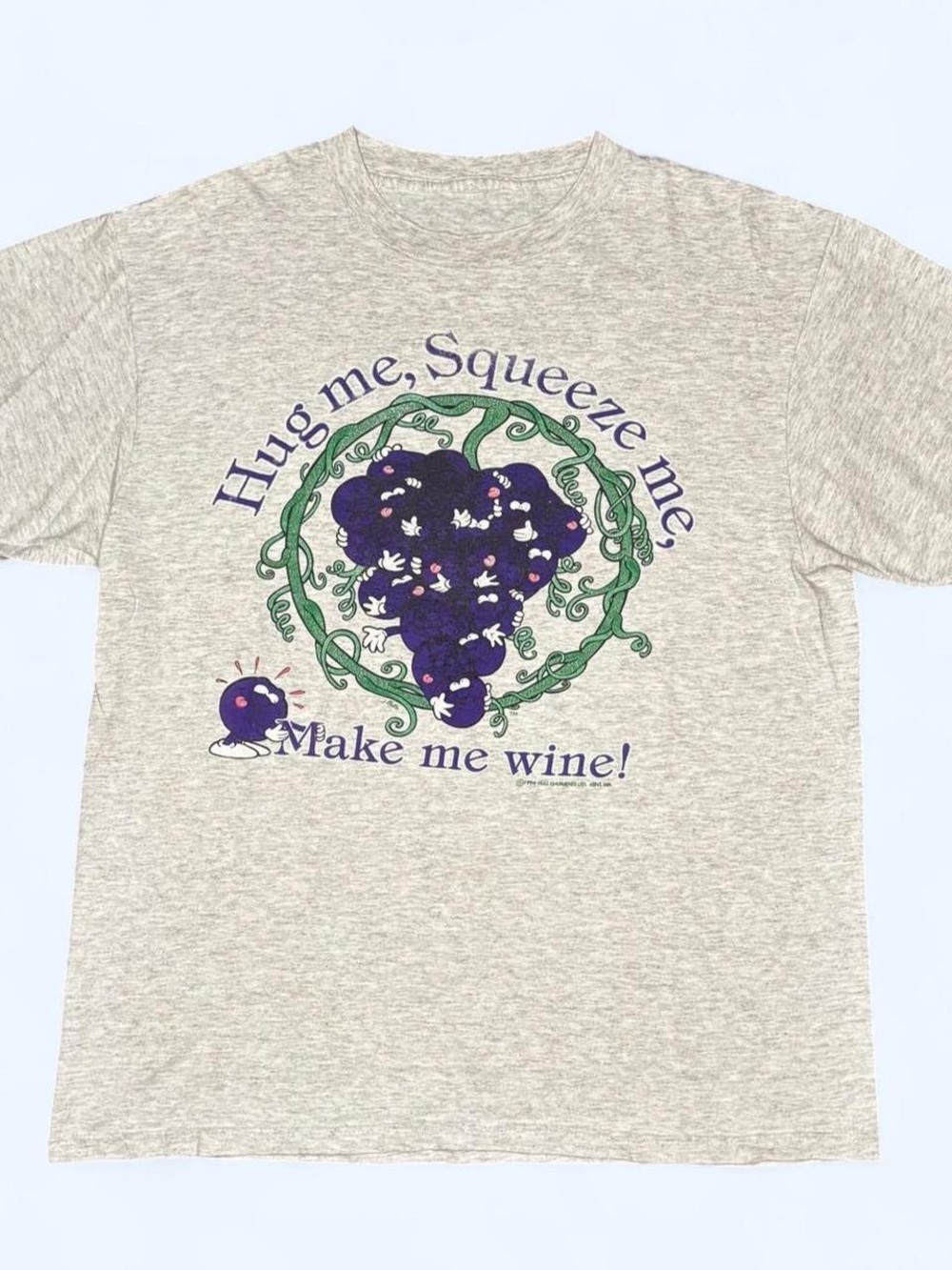 Vintage 1994 Hug Me Squeeze Me Make Me Wine Oak Spring Winery T-Shirt